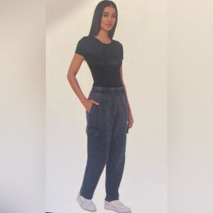 Remi Bader Woman's XL Charcoal Fleece Cargo Pants NWT, $78 MSRP